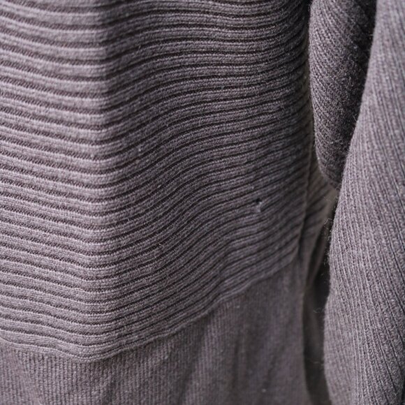 Canyon River Blues Plus Size Black Ribbed w Waistband Shawl Collar Open Cardigan - Picture 5 of 7